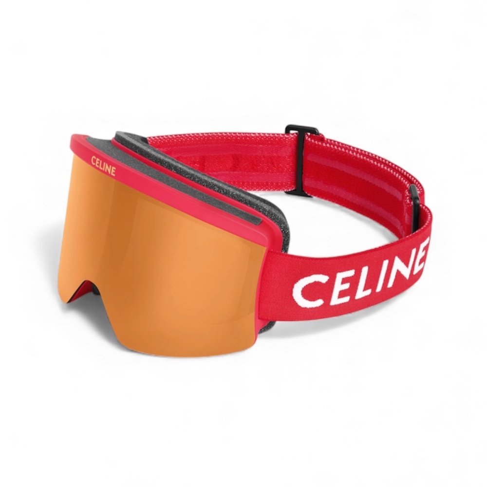 Celine Monochrome Logo Print Ski Goggles